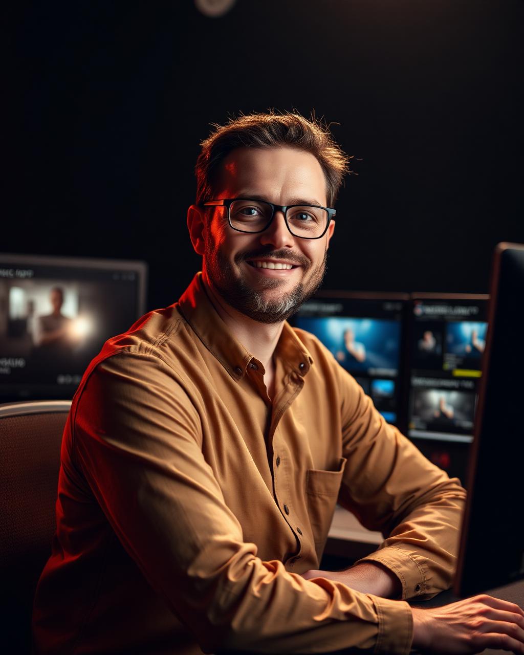 Founder in studio